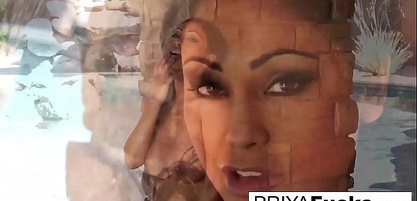  Indian MILF  Priya Rai gets all wet outside by the pool